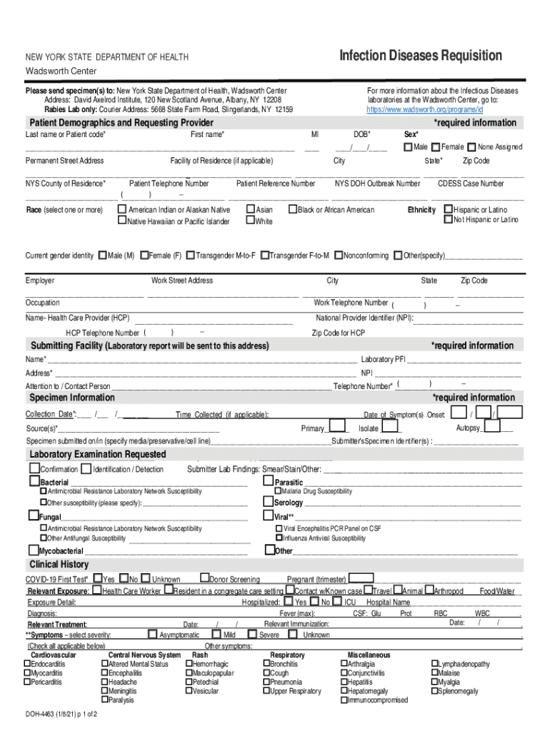  NEW YORK STATE DEPARTMENT of HEALTH Infectious Diseases 2021