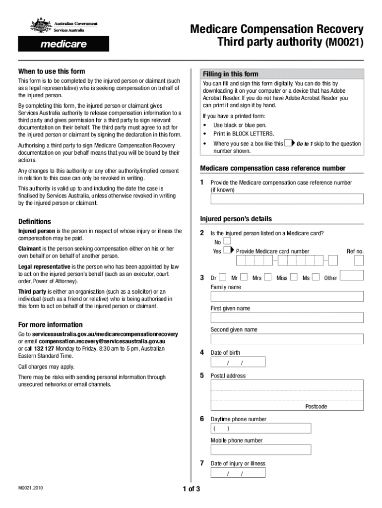 AU DHS MO021  Form