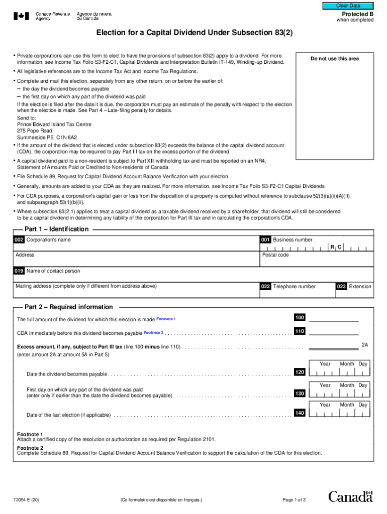  the Blunt Bean Counter Capital Dividends a Tax 2020