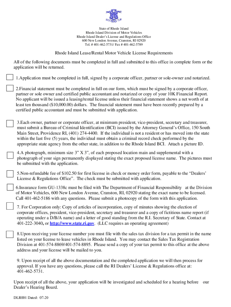  Contact Us State of Rhode Island Division of Motor Vehicles 2020-2024