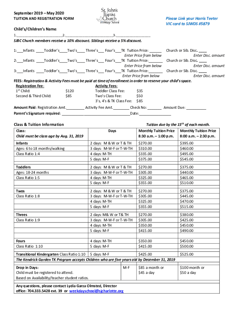 Harris Teeter Vic Card Application PDF  Form