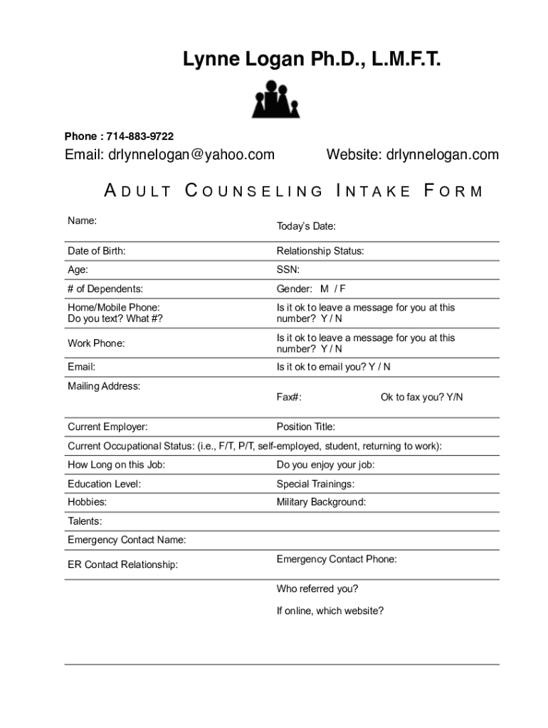  Adult CounselingIntakeForm2018 2018-2024