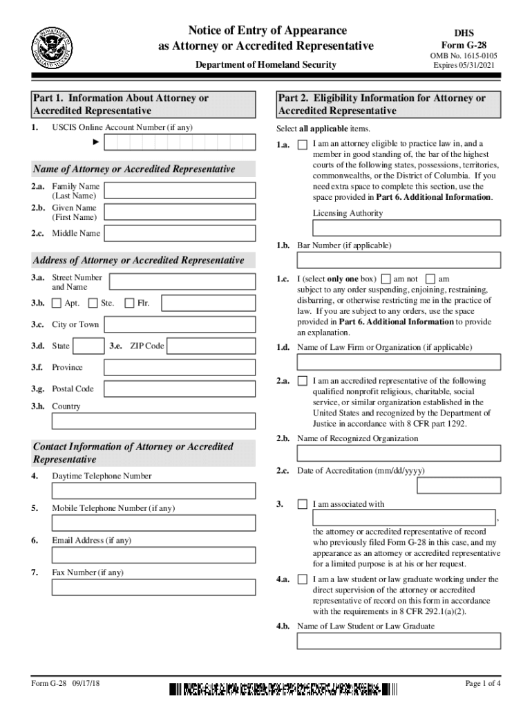  Notice of Entry of Appearance as Attorney in Matters DHS 2018-2024