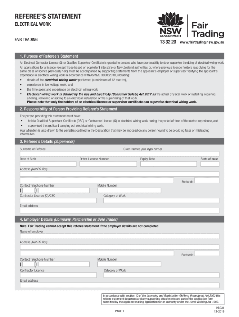  PDF REFEREE&#039;S STATEMENT NSW Fair Trading 2019-2024