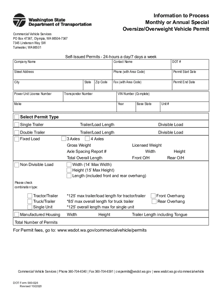 Commercial Vehicle Oversizeoverweight Permits Top Six  Form