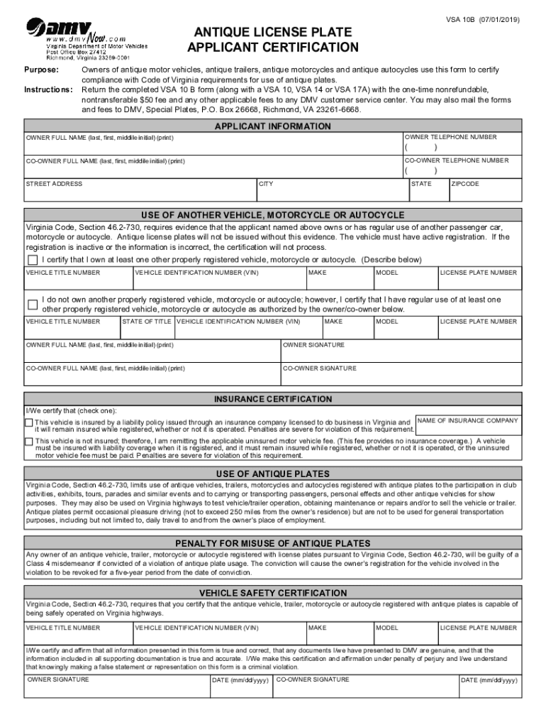  Vsa 10b Fill Online, Printable, Fillable, BlankpdfFiller 2019-2024