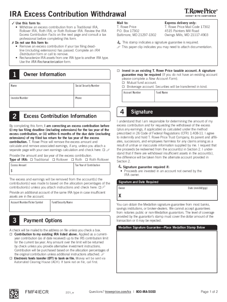 Enhanced Personal Services a RELATIONSHIP T Rowe Price  Form