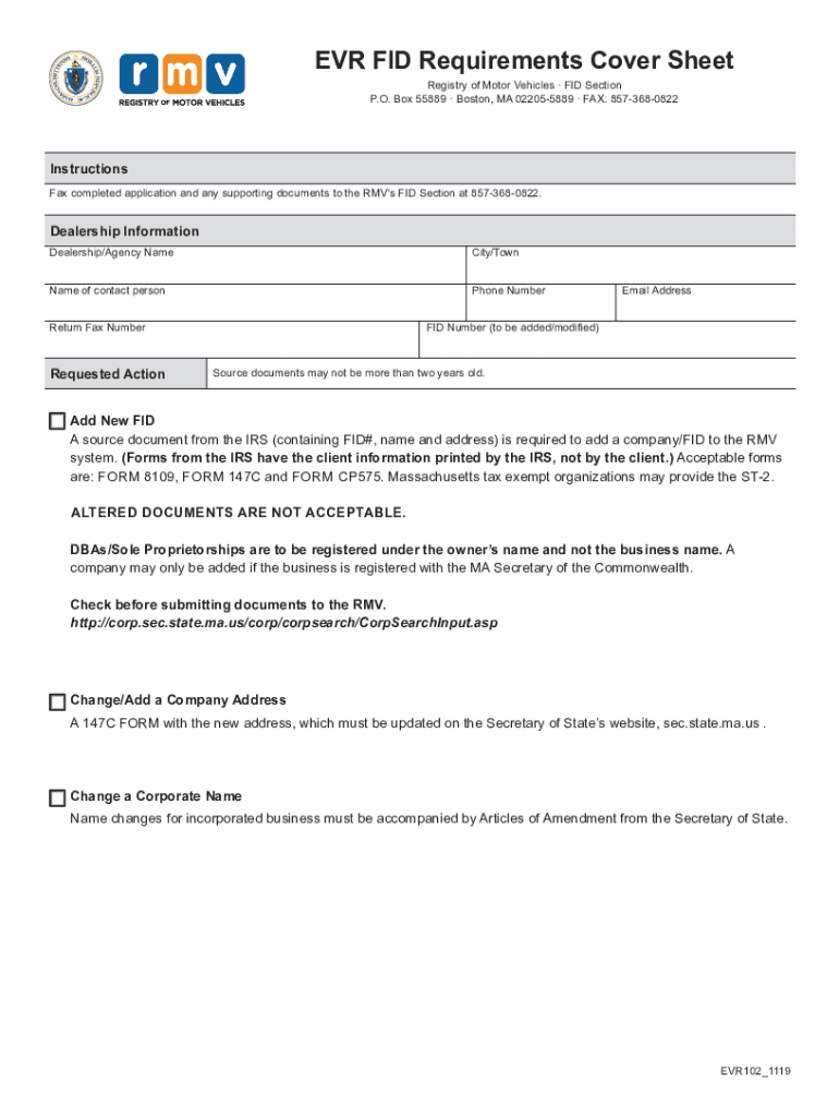  Registry of Motor Vehicles FID Section 2019-2024