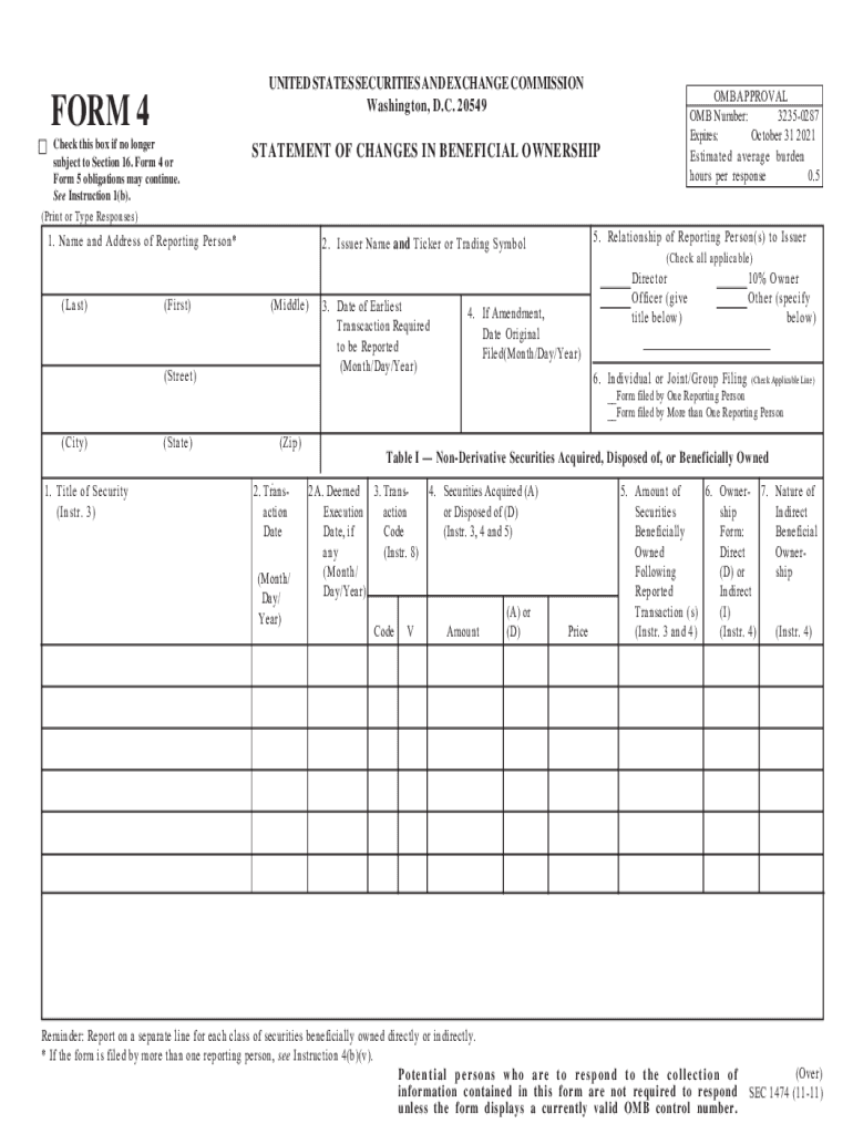  Sec Form 4 2011-2024