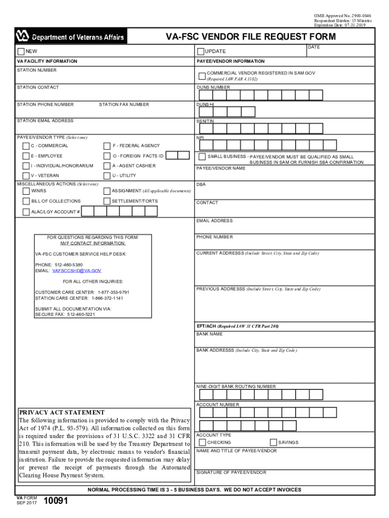 Va Form 10091 Fill Online, Printable, Fillable, Blank