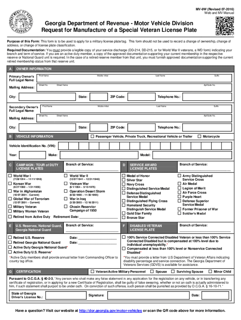 Branch and Term of Service  Form