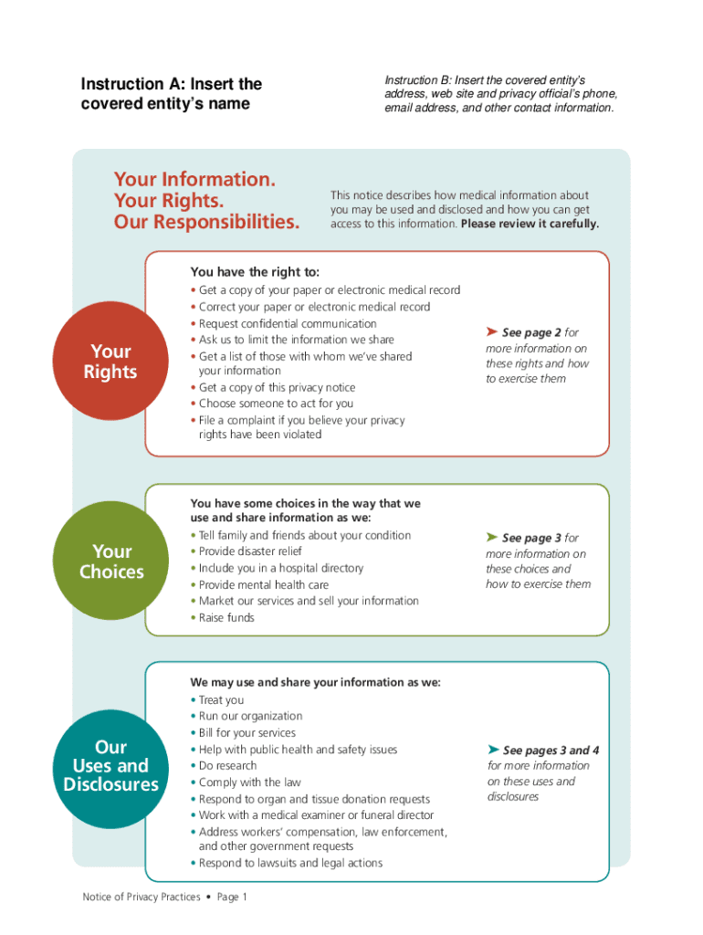 MODEL NOTICES of PRIVACY PRACTICES QUESTIONS and Hhs Gov  Form