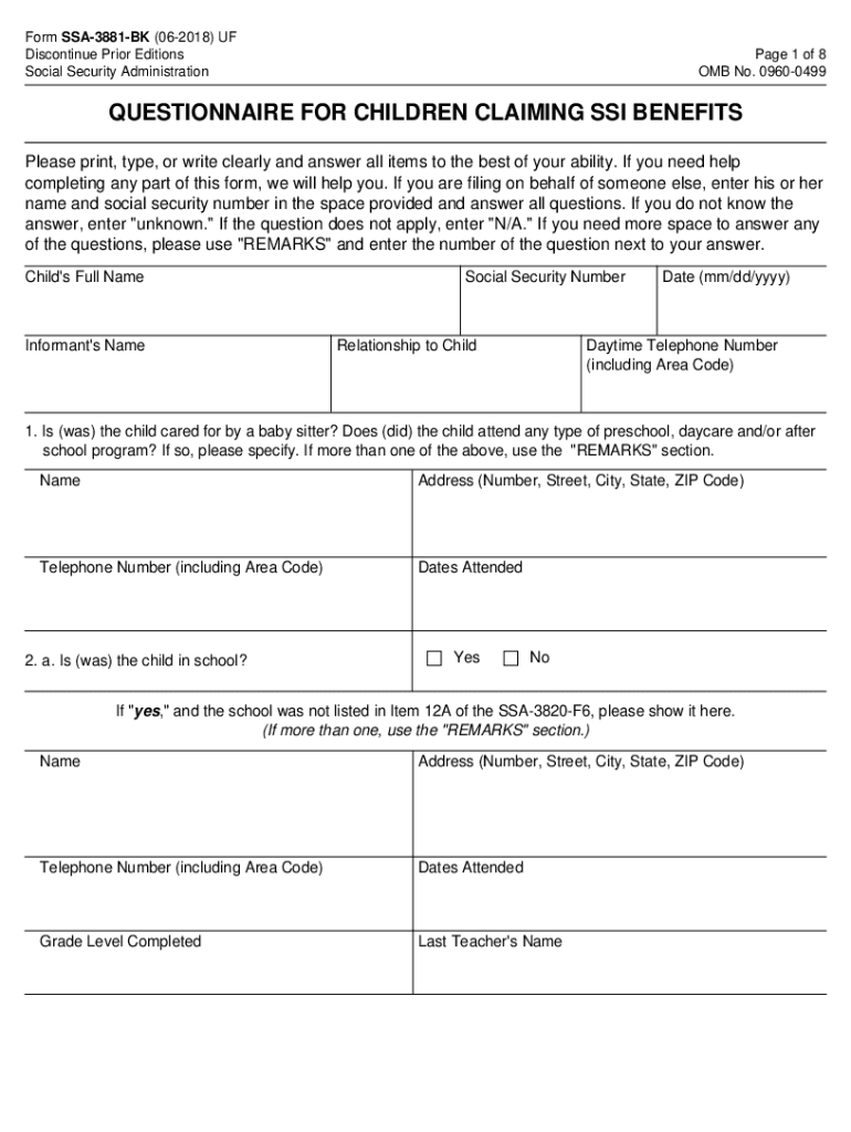 Ssa 3881  Form