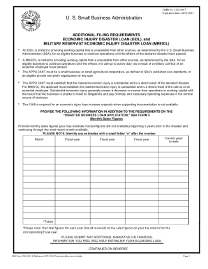 Sba Eidl Form - Fill Out and Sign Printable PDF Template | signNow