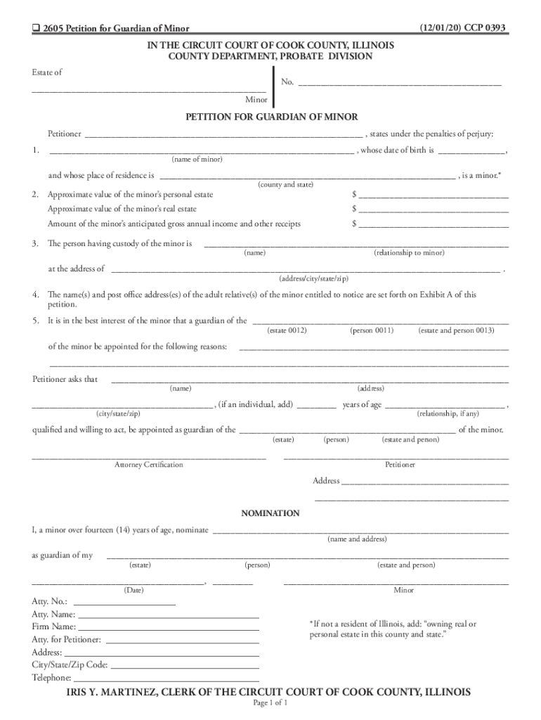 PETITION for PROBATE of WILL and for LETTERS of  Form