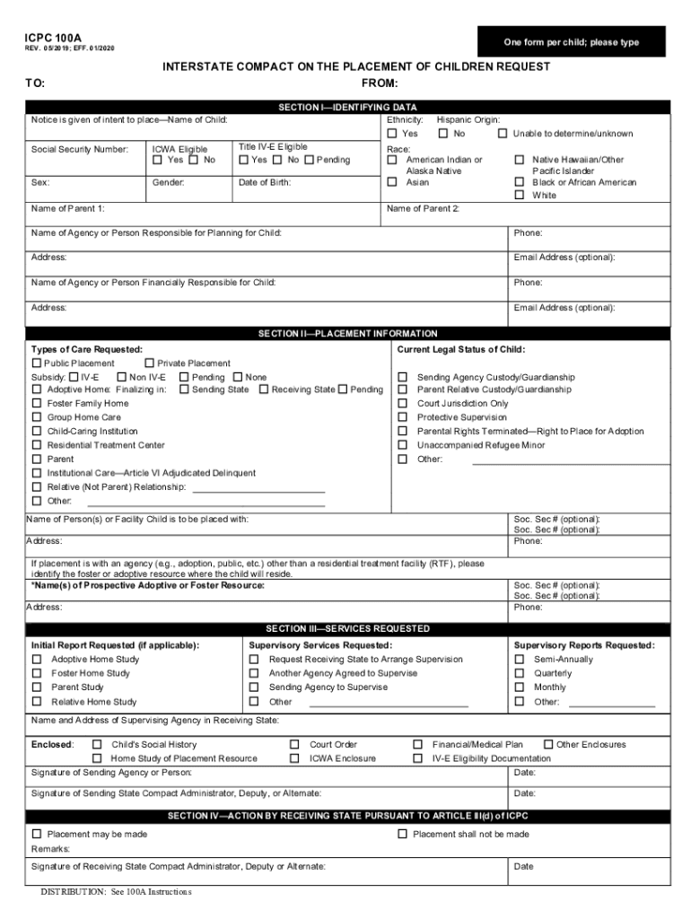 Icpc 100a Form and Instructions