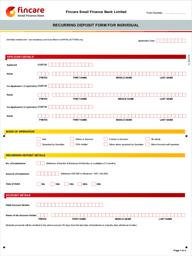 Fincare Rtgs Form