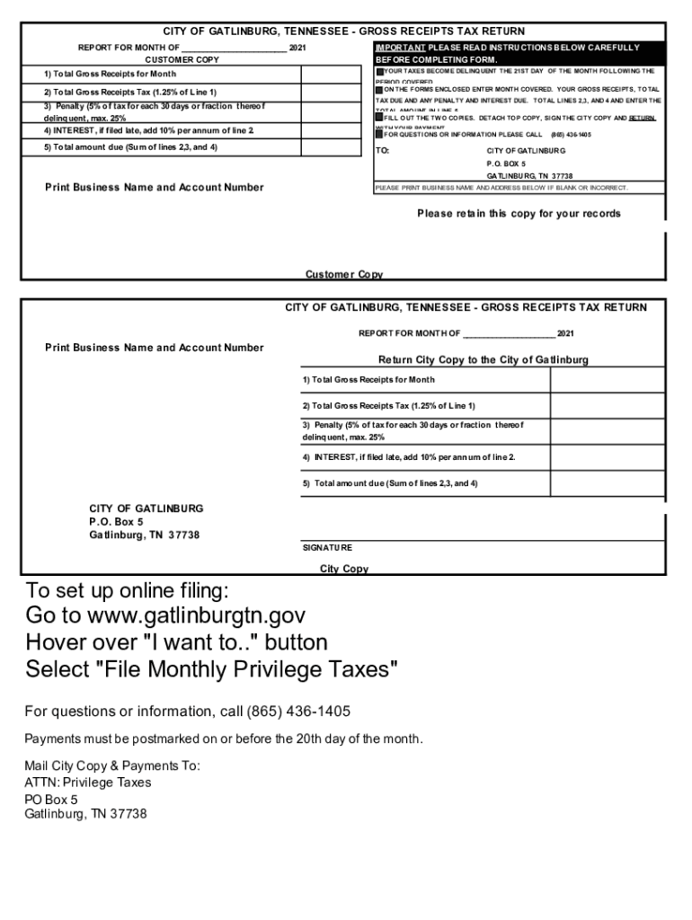  Gross Receipts Tax Form1 Xlsx Read Only 2021