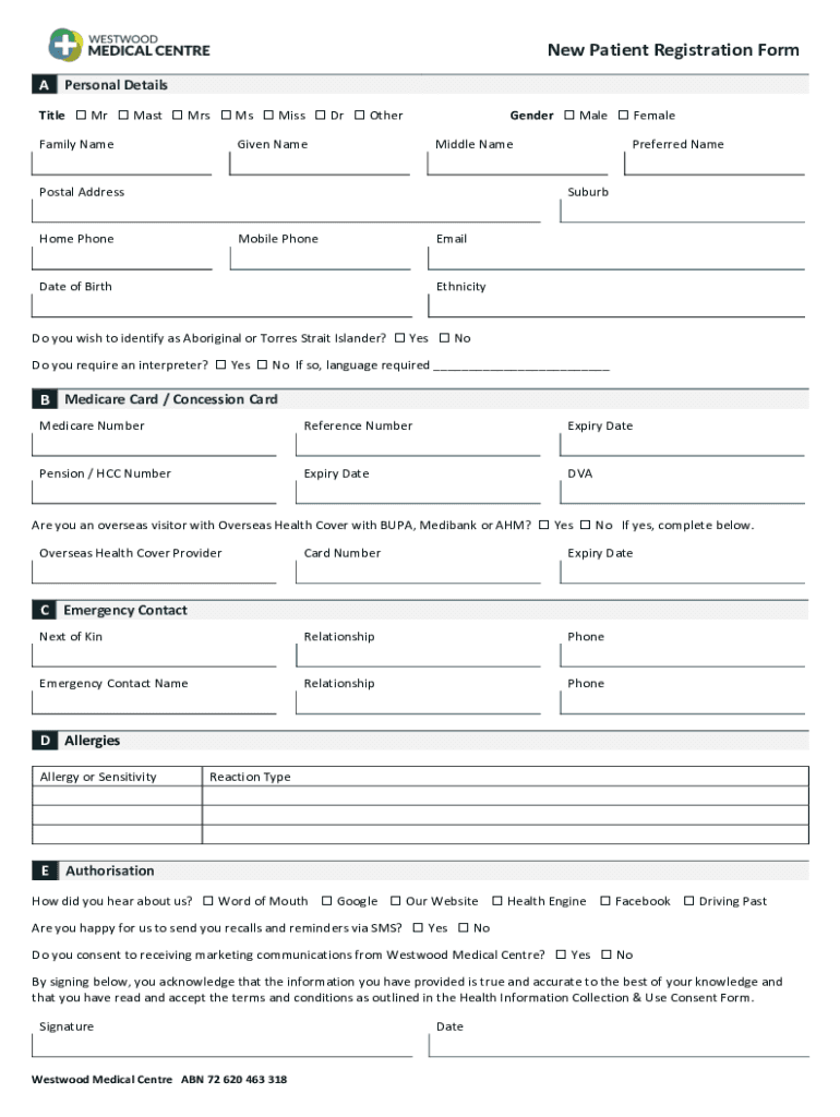 How to Use Personal Titles Mr , Mrs , Ms and Miss How to Use Personal Titles Mr , Mrs , Ms and Miss 44 New Patient Registration   Form