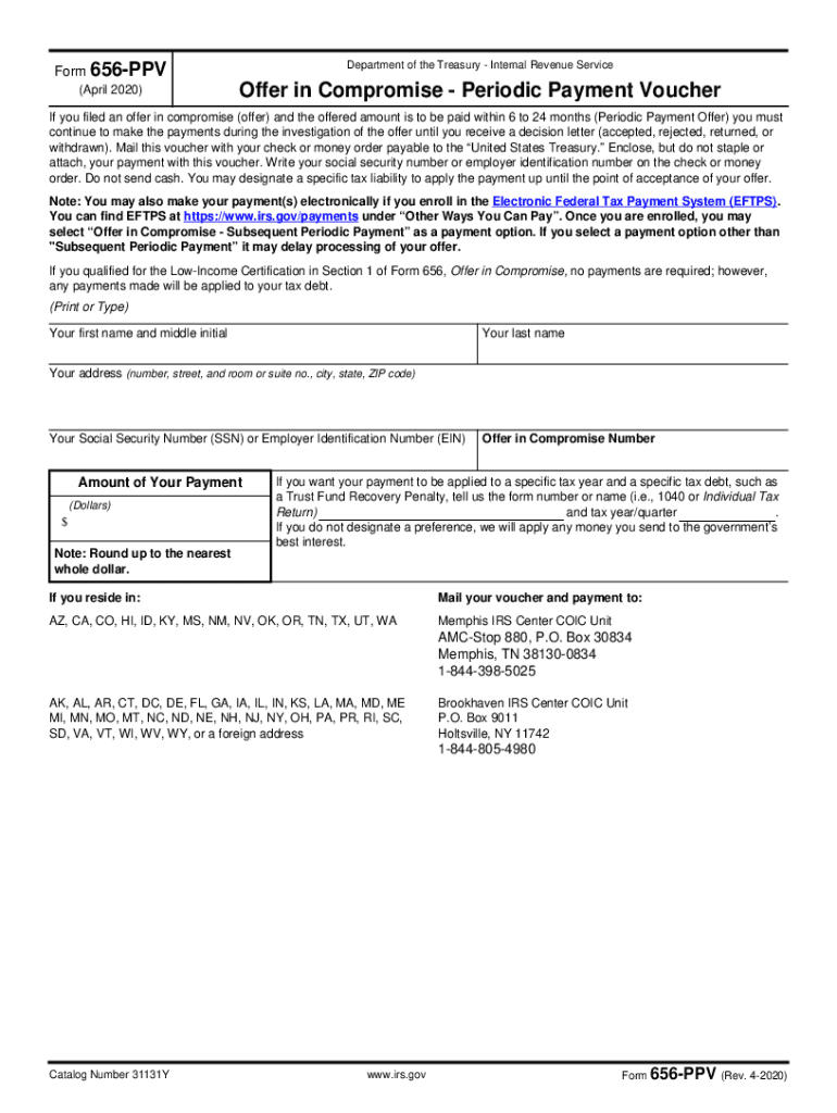  Form 656 Ppv 2020-2024