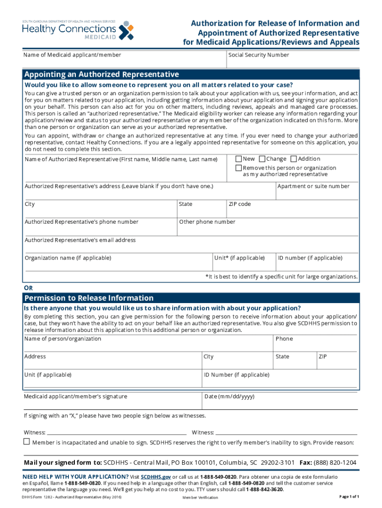  Filling Out the Appoint an Authorized Representative for Filling Out the Appoint an Authorized Representative for CMS10106 Autho 2016-2024