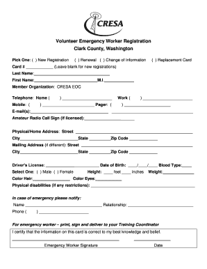 Workers Registration Form