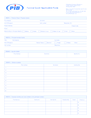 Pib Application Form