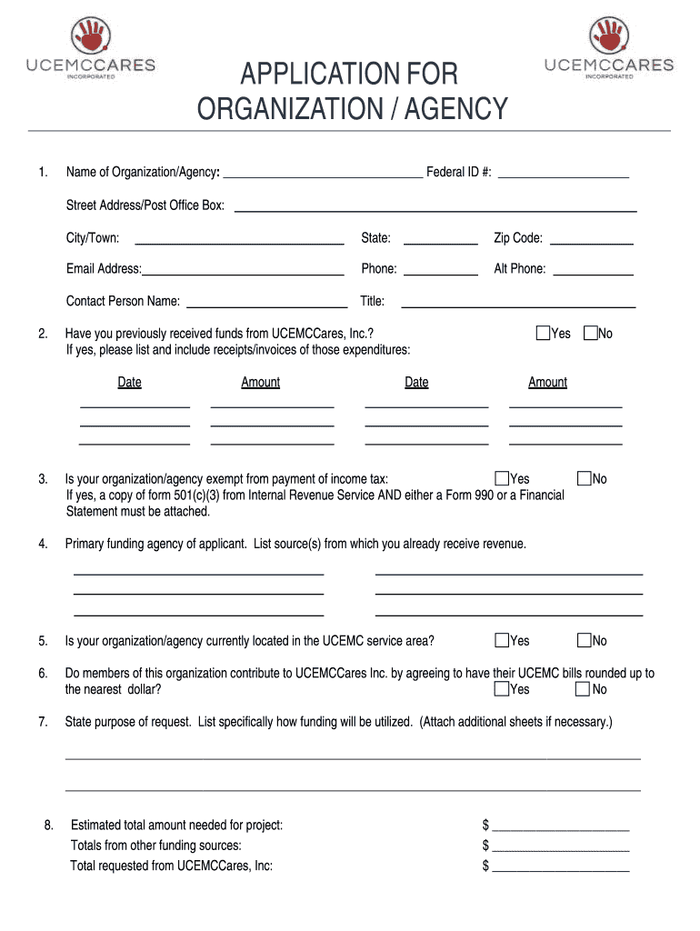 Application Ucemc Cares  Form