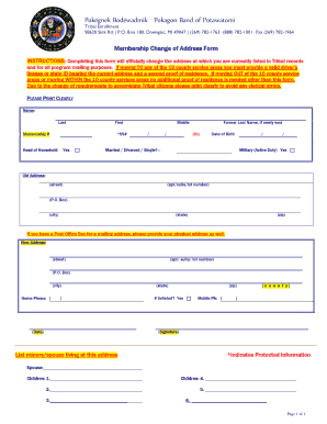 Pokagon Band Enrollment  Form