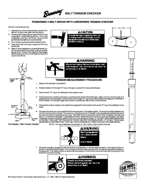 Browning Belt Tension Chart  Form