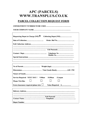 Parcel Form