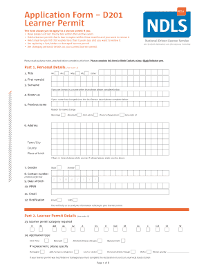 D201 Form