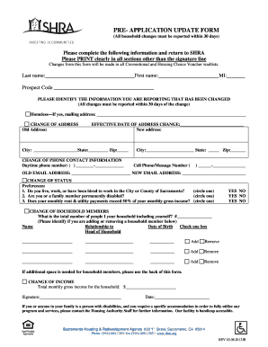  Shra Application Forms 2015