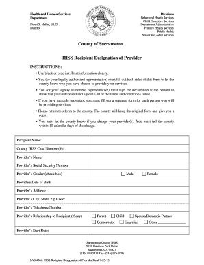 Ihss Reassessment Form