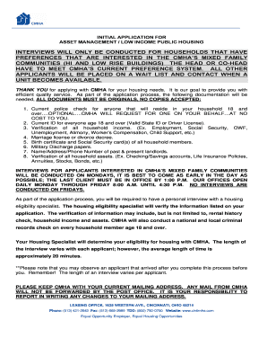 Metropolitan Housing Application Form