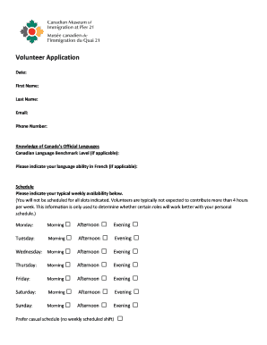 Prefer Casual Schedule No Weekly Scheduled Shift  Form