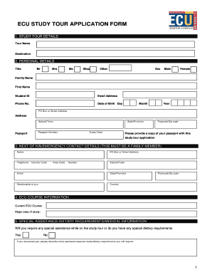Tour Application Form