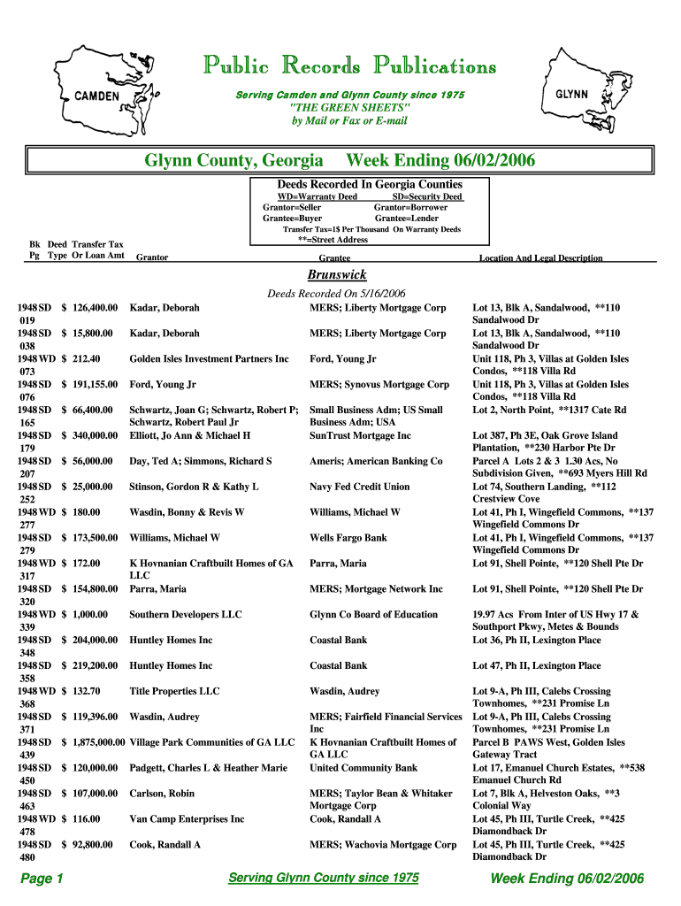  Glynn County Public Records 2006-2024