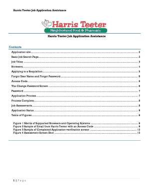 Harris Teeter Employee Handbook  Form