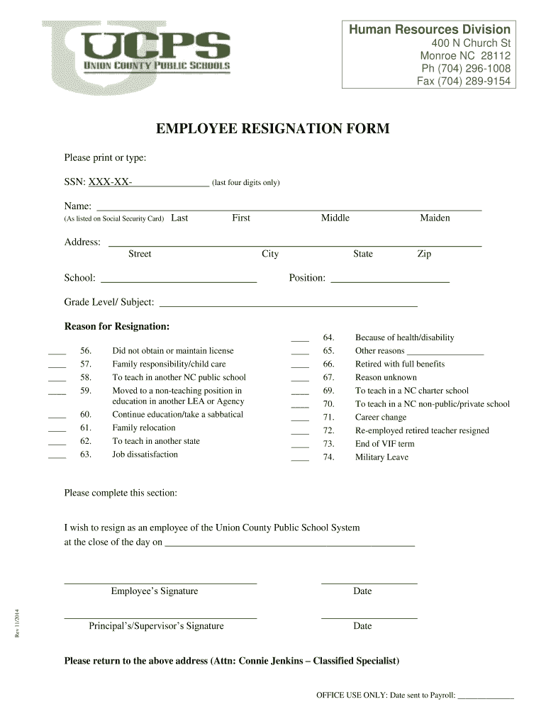  Union County Public Schools 2014-2024