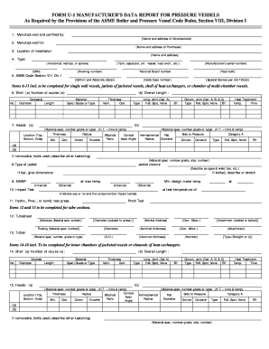 Asme U1 Form