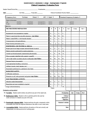 competency signnow radiographer