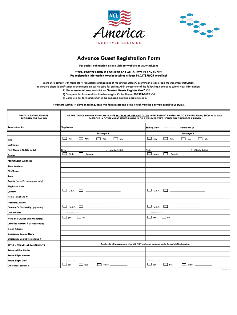 Ncl Online Check in Docs  Form