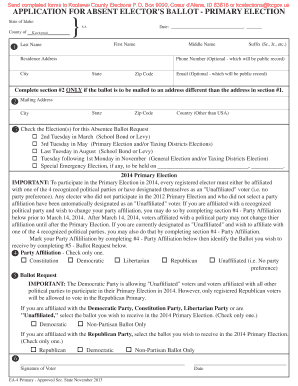 Kootenai County Absentee Ballot Request Form