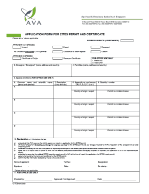 Cites Permit  Form