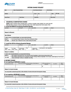 Interim Change Request Form CVR New York