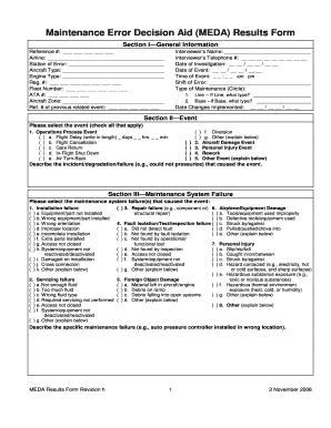 Maintenance Error Decision Aid  Form