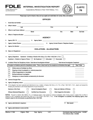 Cjstc Form 78