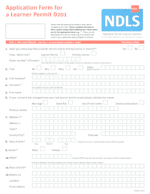 D201 Form