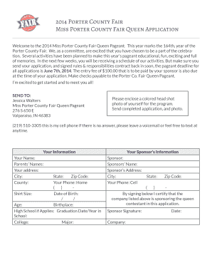 Porter Noc Form